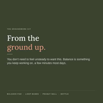 From the ground up. You don't need to feel unsteady to want this