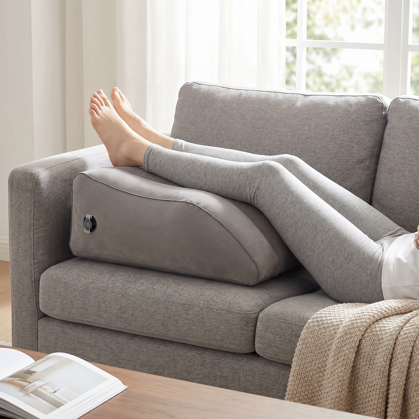 Inflatable Leg Wedge - Less Swelling, Better Rest